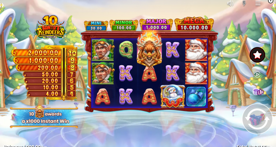 10 Santa's Reindeer Base Game Play