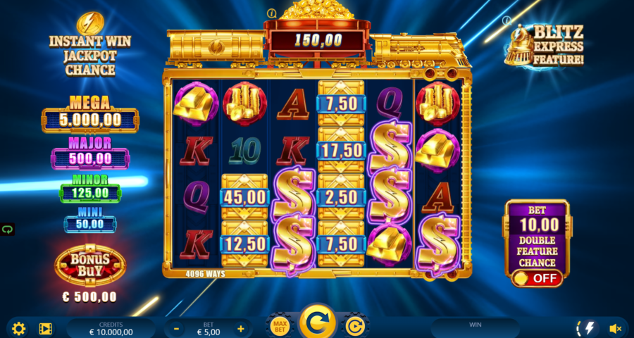 Gold Blitz Express Base Game Play